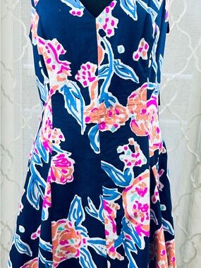Lilly Pulitzer Bright Navy and Multicolor Floral Dress